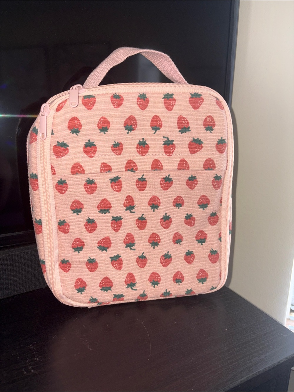 Target Pink Strawberry Print Lunch Bag